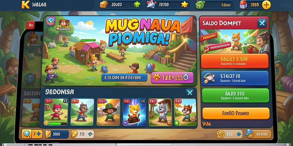 Screenshot menampilkan menu pilihan karakter yang beragam.