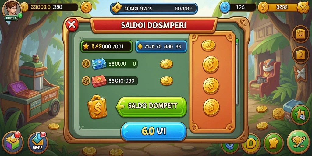 Ilustrasi koleksi item dan upgrade karakter.
